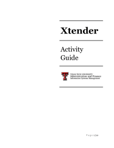 Xtender Activity  P a g e