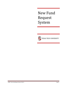New Fund Request System