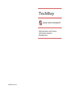 TechBuy  Administration and Finance Information Systems