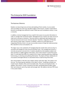 The Enterprise DSR Foundation  The Business Dilemma