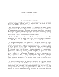 RESEARCH STATEMENT 1. Background and History