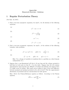 1 Regular Perturbation Theory