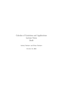 Calculus of V ariations