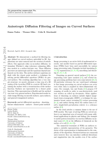 Anisotropic Diffusion Filtering of Images on Curved Surfaces