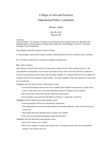 College of Arts and Sciences Educational Policy Committee  Minutes  (draft)