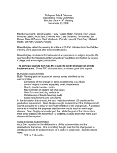 College of Arts &amp; Sciences Educational Policy Committee Minutes of the 414 Meeting