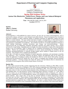 Department of Electrical and Computer Engineering  Spring 2016 Seminar Series