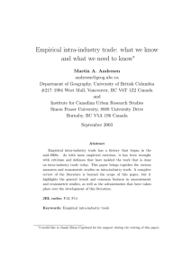 Empirical intra-industry trade: what we know