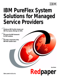 IBM PureFlex System Solutions for Managed Service Providers Front cover