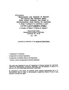 Measurement  and  Analysis  of  Neutron