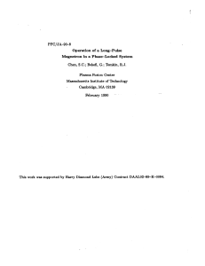 PFC/JA-90-8 Operation of  a Long-Pulse S.C.;