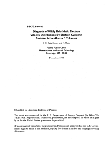 Diagnosis of Mildly Relativistic Electron