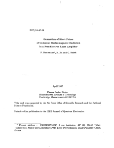 PFC/JA-87-28 Generation  of Short  Pulses