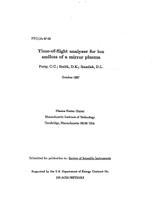 Time-of-flight  analyzer  for  ion C.C.;