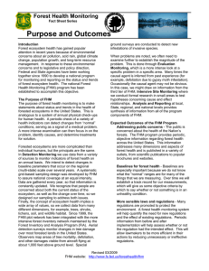 Purpose and Outcomes Forest Health Monitoring