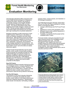 Evaluation Monitoring Forest Health Monitoring
