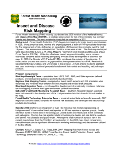 Insect and Disease Risk Mapping Forest Health Monitoring