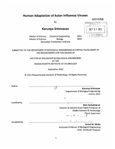 Human  Adaptation  of Avian  Influenza  Viruses 9 2012