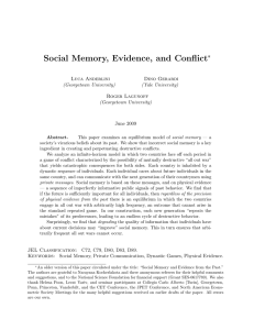 Social Memory, Evidence, and Conflict ∗