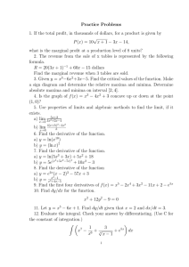 Practice Problems √ P (x) = 10