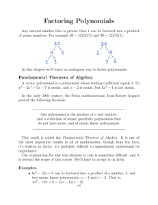 Factoring Polynomials