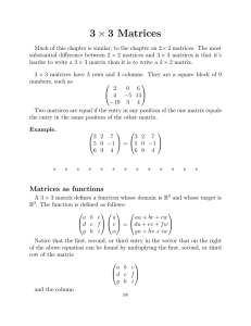 × 3 Matrices 3
