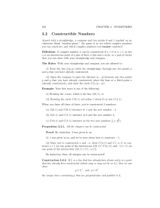 3.2 Constructible Numbers