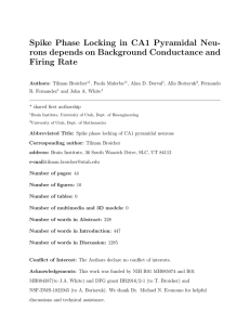 Spike Phase Locking in CA1 Pyramidal Neu- Firing Rate