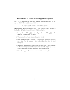 Homework 2: More on the hyperbolic plane