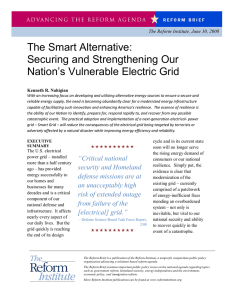 The Smart Alternative: Securing and Strengthening Our Nation’s Vulnerable Electric Grid