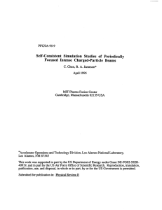 Self-Consistent  Simulation  Studies  of  Periodically