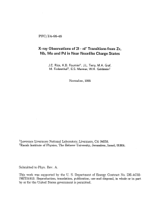 X-ray  Observations of 21  - ni'  Transitions... Nb,  Mo and  Pd  in  Near ...