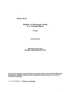 PFC/JA-96-28 Stability  of  Electrostatic  Modes J.  Kesner