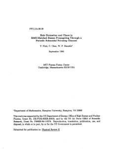PFC/JA-96-30 Halo  Formation  and  Chaos  in