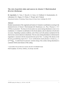 The role of particle sinks and sources in Alcator C-Mod... divertor discharges