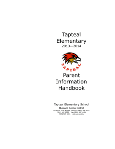 Tapteal Elementary Parent Information
