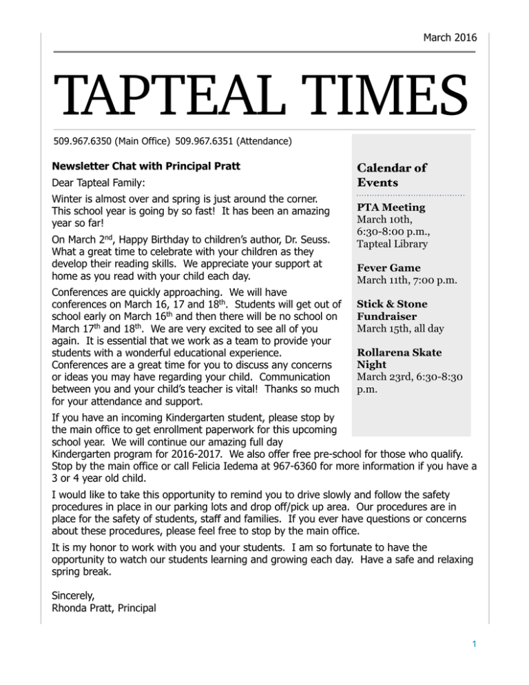 tapteal-times-calendar-of-events