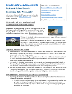 Smarter Balanced Assessments  Richland School District December 2014 Newsletter