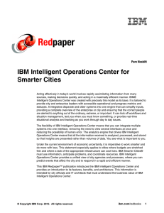 Red paper IBM Intelligent Operations Center for Smarter Cities