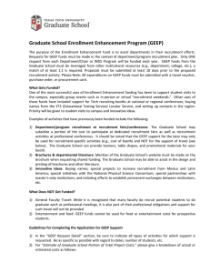 Graduate School Enrollment Enhancement Program (GEEP)