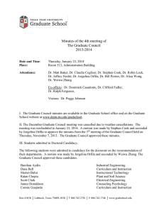 Minutes of the 4th meeting of The Graduate Council 2013-2014