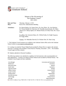 Minutes of the 5th meeting of The Graduate Council 2011-2012