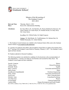 Minutes of the 6th meeting of The Graduate Council 2011-2012