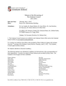 Minutes of the 8th meeting of The Graduate Council 2011-2012