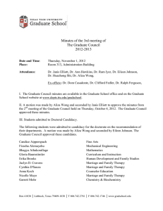 Minutes of the 3rd meeting of The Graduate Council 2012-2013