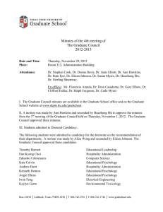 Minutes of the 4th meeting of The Graduate Council 2012-2013