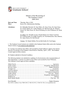 Minutes of the 8th meeting of The Graduate Council 2009-2010