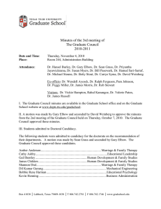 Minutes of the 3rd meeting of The Graduate Council 2010-2011