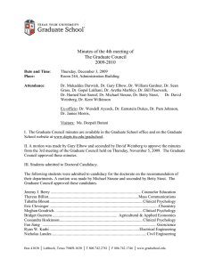 Minutes of the 4th meeting of The Graduate Council 2009-2010