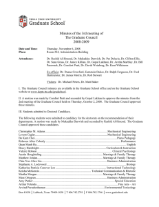 Minutes of the 3rd meeting of The Graduate Council 2008-2009